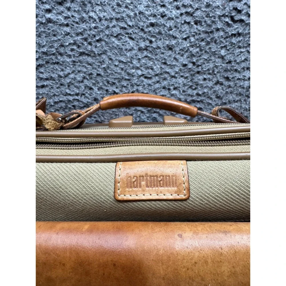 Hartmann Ballistic Nylon Rolling Travel Suitcase Leather‎ Brown 14